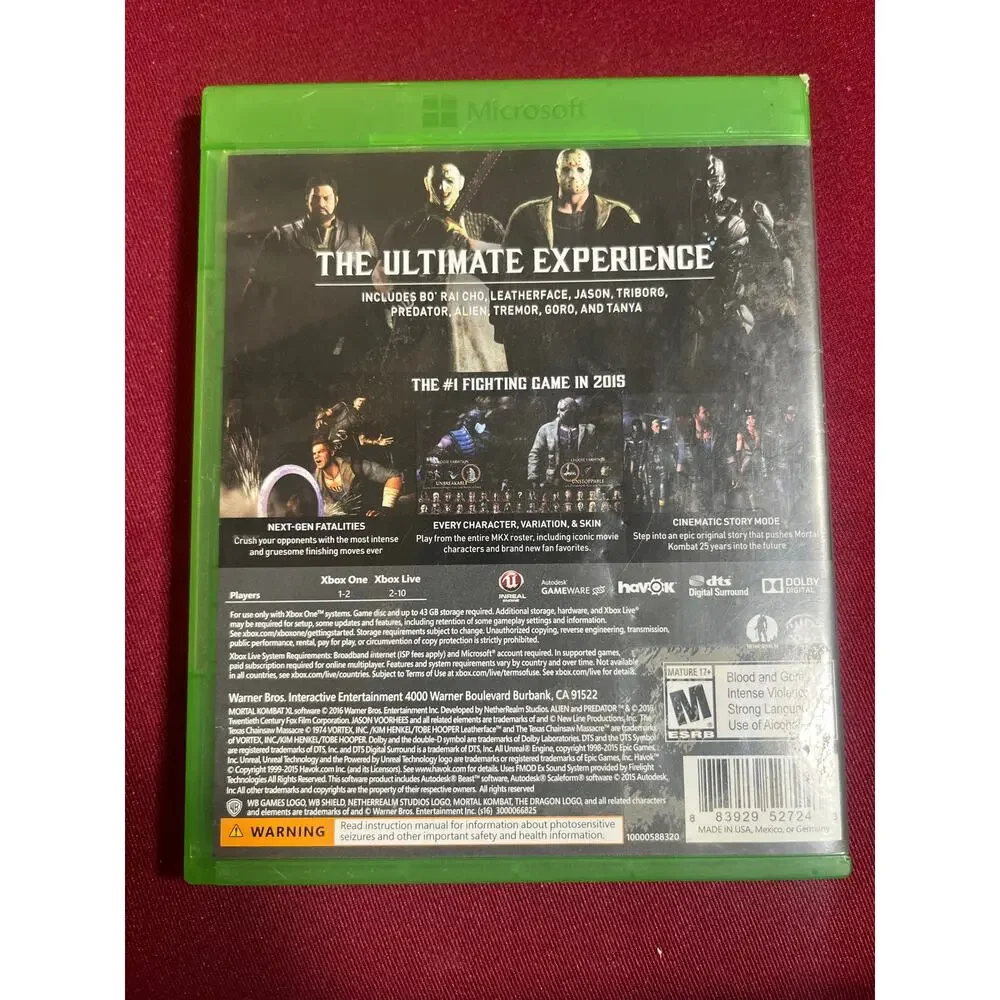 Xbox One Mortal Kombat XL